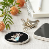 ブルドフランスのッグ|私はパグの贈り物ではありません キーホルダー (側面)