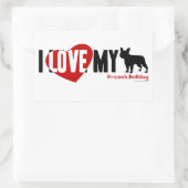 ブルドフランスのッグ 長方形シール (バッグ)