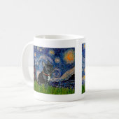 ブルドフランスのッグ(黒11) – スターリーナイト コーヒーマグカップ (正面左)