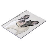 ブルドフランスのッグ(Brindle Pied)絵画ズ-ドッグアート ノートブック (左側)