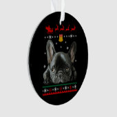 ブルドフランスのッグ | FrenchieとのMerry Christmas オーナメント (正面)