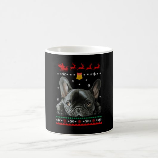 ブルドフランスのッグ | FrenchieとのMerry Christmas コーヒーマグカップ (中央)