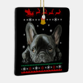 ブルドフランスのッグ | FrenchieとのMerry Christmas セラミックオーナメント (右)