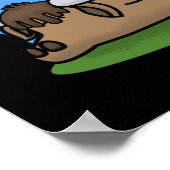 ブルドーザーおもしろいアニマルブルプンダークBG ポスター (角)