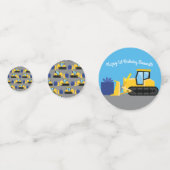 ブルドーザーかわいい1st誕生日パーティー建築 コンフェッティ (正面)