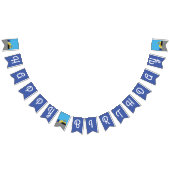 ブルドーザーかわいい1st誕生日パーティー建築 バンティングフラッグ (全)