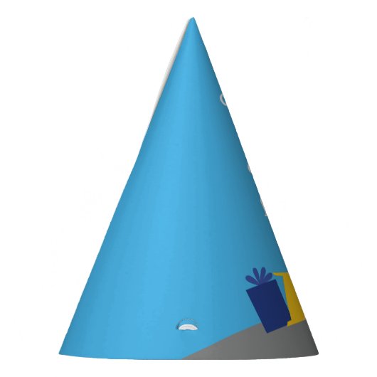 ブルドーザーかわいい1st誕生日パーティー建築 パーティーハット (左)