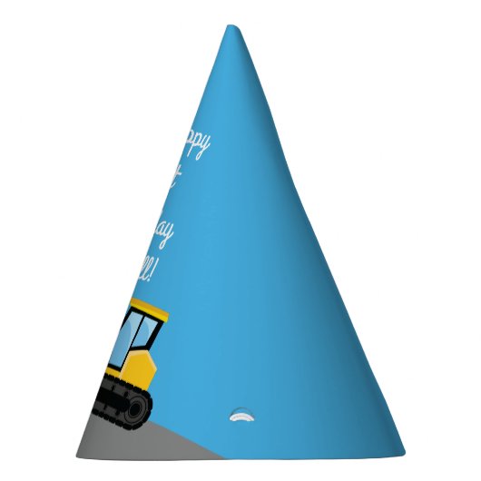 ブルドーザーかわいい1st誕生日パーティー建築 パーティーハット (右)