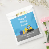 ブルドーザーかわいい1st誕生日パーティー建築 フェイバーバッグ (封をした状態)