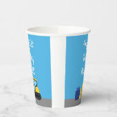 ブルドーザーかわいい1st誕生日パーティー建築kid 紙コップ (左)