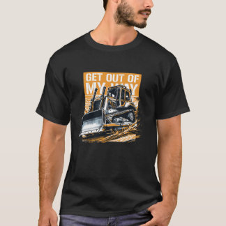ブルドーザーが邪魔だ Tシャツ