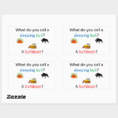 ブルドーザーのジョーク 長方形シール (シート)