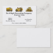 ブルドーザーのスクレーパーの名刺 名刺 (正面/裏面)