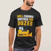 ブルドーザーのブルドーザーの傾きのdozerの誕生日の男の子のギフト tシャツ (正面)