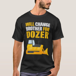 ブルドーザーのブルドーザーの傾きのdozerの誕生日の男の子のギフト tシャツ
