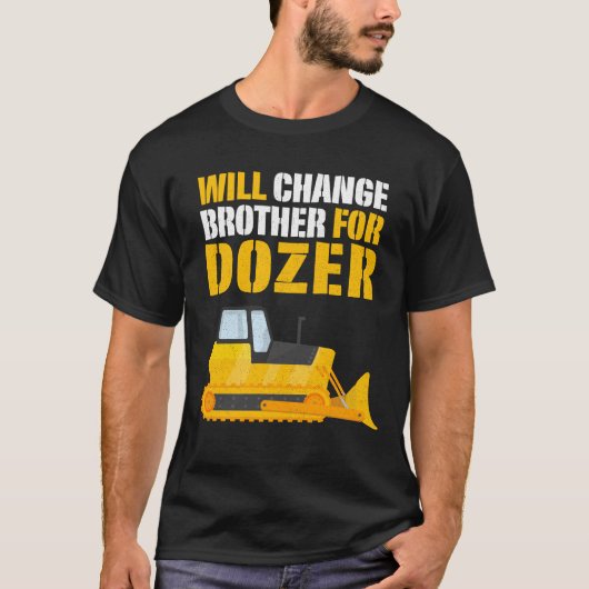 ブルドーザーのブルドーザーの傾きのdozerの誕生日の男の子のギフト tシャツ (正面)
