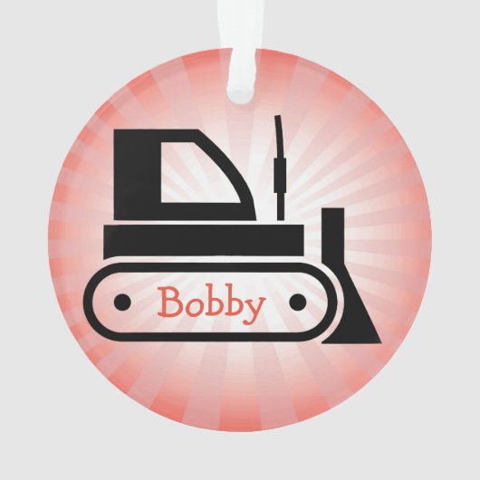 ブルドーザーアクリルオーナメント オーナメント (裏面)