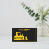 ブルドーザーイエローアンドブラック建築 名刺 (スタンド正面)