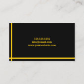 ブルドーザーイエローアンドブラック建築 名刺 (裏面)