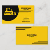 ブルドーザーイエロー&ブラック建築機 名刺 (正面/裏面)