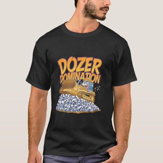 ブルドーザーオペレーター建設作業員アースムーバー Tシャツ (正面)