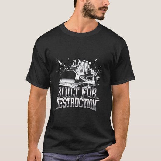 ブルドーザーオペレーター 建設作業員 大型土木機械オペレーター Tシャツ (正面)