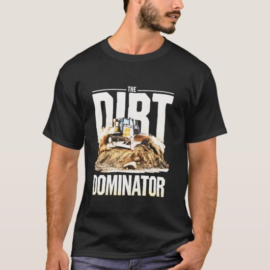 ブルドーザーオペレーター 建設作業員 重機オペレーター Tシャツ (正面)