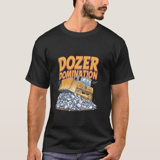 ブルドーザーオペレーター 建設作業員 重機オペレーター Tシャツ (正面)