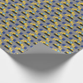 ブルドーザーキュート子供の誕生日パーティー建築 ラッピングペーパー (角)