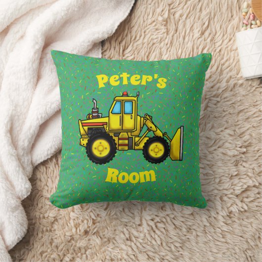 ブルドーザースクエア装飾用クッション クッション (ブランケット)