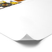 ブルドーザードーザー建築シンボルや象徴ポスター ポスター (角)