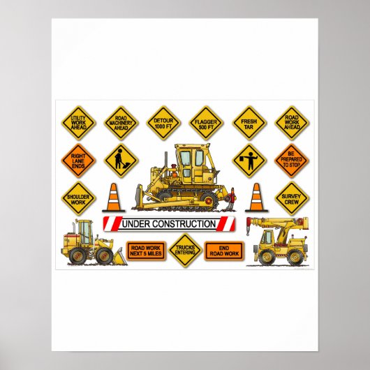 ブルドーザードーザー建築シンボルや象徴ポスター ポスター (正面)