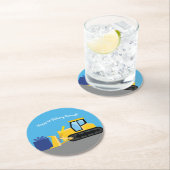 ブルドーザーバースデーパーティー建築 ラウンドペーパーコースター (インサイチュ)