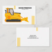 ブルドーザーホワイト建築重装置 名刺 (正面/裏面)