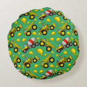 ブルドーザーラウンド装飾用クッション ラウンドクッション (裏面)