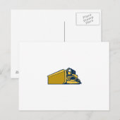 ブルドーザー低角レトロ ポストカード (正面/裏面)