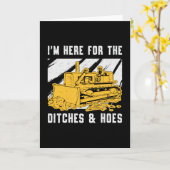 ブルドーザー俺はディッチズ建築に来た カード (黄色い花)