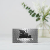 ブルドーザー工場オペレモダンーターメタル建築 名刺 (スタンド正面)