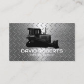 ブルドーザー工場オペレモダンーターメタル建築 名刺 (正面)