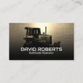 ブルドーザー工場オペレモダンータ金ゴールド建築 名刺 (正面)
