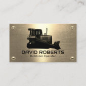 ブルドーザー工場運営者金ゴールド金属建築 名刺 (正面)