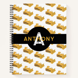 ブルドーザー建築トラックキッズモノグラム ノートブック