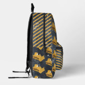 ブルドーザー建築トラックボーイズ名前をカスタムする プリントバックパック (左)