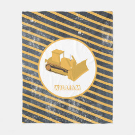 ブルドーザー建築トラック フリースブランケット