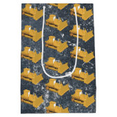 ブルドーザー建築トラック ミディアムペーパーバッグ (裏面)