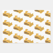 ブルドーザー建築トラック ラッピングペーパーシート (正面2)