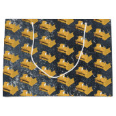 ブルドーザー建築トラック ラージペーパーバッグ (正面)