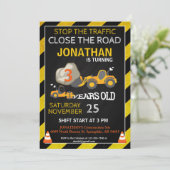 ブルドーザー建築パーティの招待状 招待状 (スタンド正面)