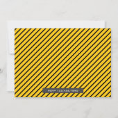 ブルドーザー建築子供の誕生日パーティー招待状 招待状 (裏面)