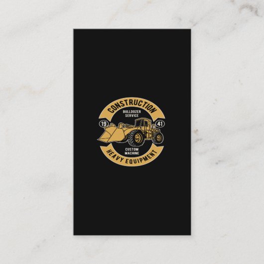 ブルドーザー建築重機 名刺 (正面)